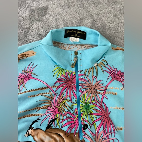 Jackets Galore John Farrah 1/4 Zip Lightweight Pullover Jungle Animals Women’s M - Picture 14 of 16